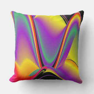 Cojín De Exterior La magia de los colores abstracta el arte pluviomé