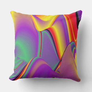Cojín De Exterior La magia de los colores abstracta el arte pluviomé