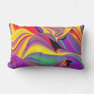 Cojín De Exterior La magia de los colores abstracta el arte pluviomé
