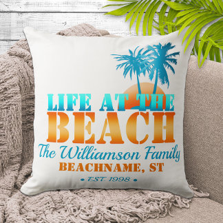 Cojín De Exterior La vida en la playa personalizada