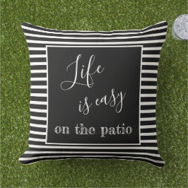 Cojín De Exterior La Vida Es Fácil Cita Personalizado Nombre De Fami