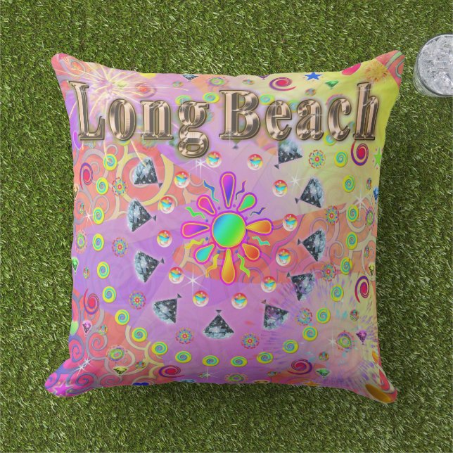 Cojín De Exterior Largo Beach Lucky Golden Pillow (Césped)