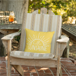 Cojín De Exterior Lemon Yellow Simple Moderno Hello Sunshine