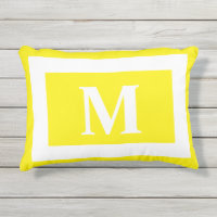 Letra monograma lumbar amarillo limón