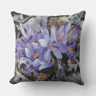 Cojín De Exterior Lila Púrpura Flor de Montaña Crocus