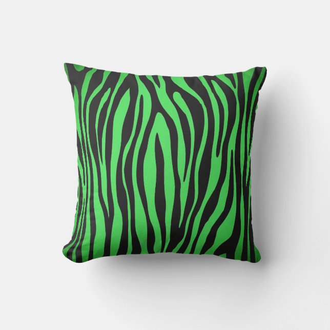 Cojín De Exterior Lime Green Zebra (Anverso)