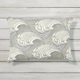 Cojín De Exterior línea_onda_de_fondo_textura