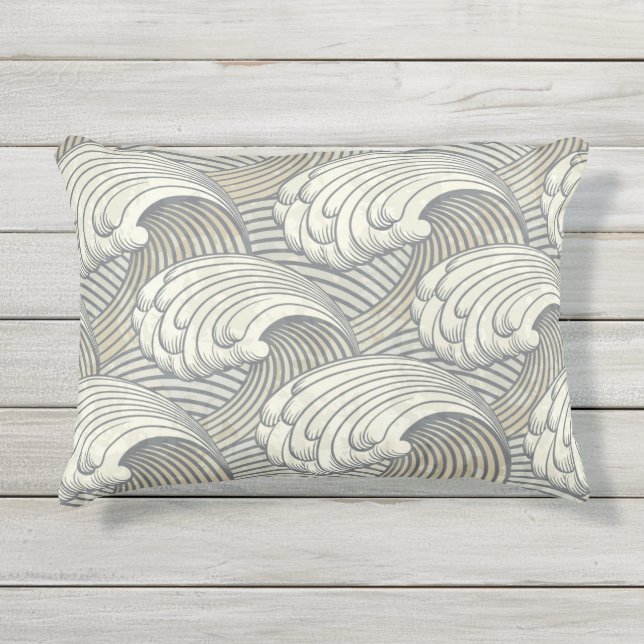Cojín De Exterior línea_onda_de_fondo_textura (Anverso)