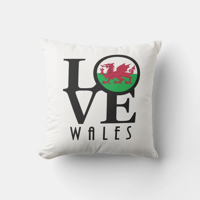 Cojín De Exterior LOVE Wales (Anverso)