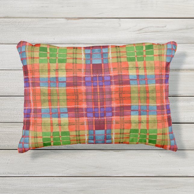 Cojín De Exterior MAC RAE TARTAN Pillow (Anverso)
