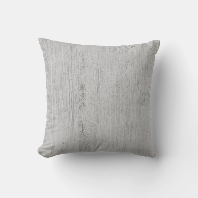 Cojín De Exterior Madera de grano blanco gris claro (Anverso)