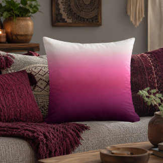 Cojín De Exterior magenta granate marsala borgoña ombre de moda
