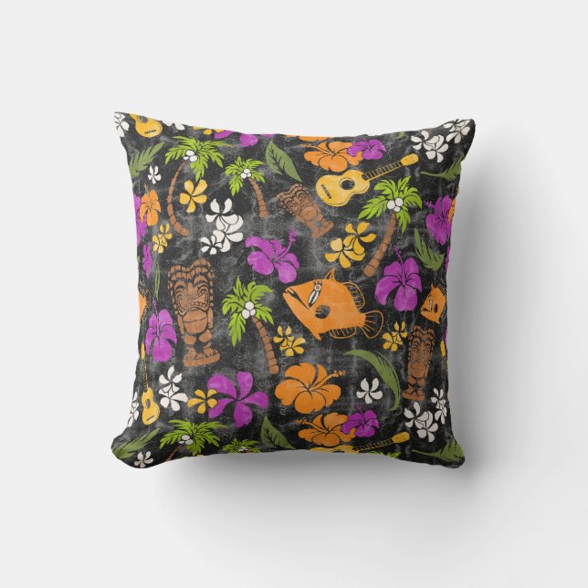 Cojín De Exterior Makapuu Beach Hawaiian Batik - Violet (Anverso)