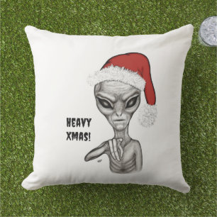 Cojín De Exterior Malo Alien , Pesada Navidad !