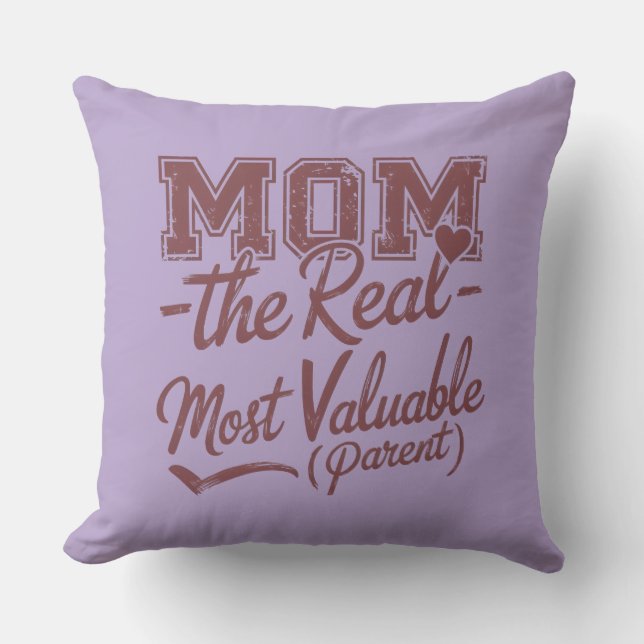 Cojín De Exterior Mamá — El verdadero MVP (Padre Más Valioso) (Anverso)