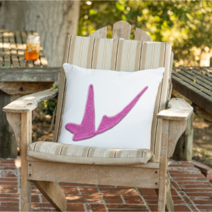 Cojín De Exterior Mariposa rosada resplandeciente