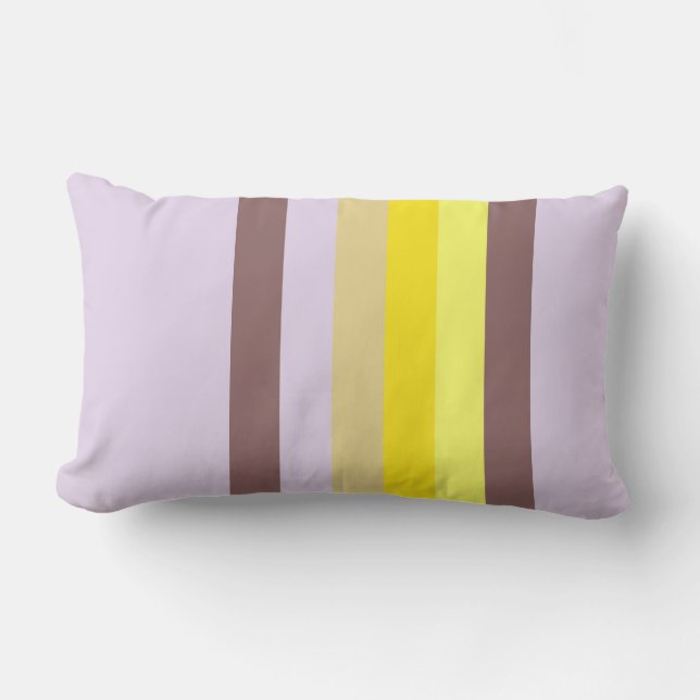 Cojín De Exterior Marrón de lavanda amarilla (Anverso)