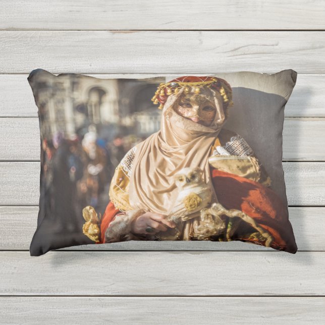 Cojín De Exterior Máscara de carnaval de Medio Oriente en Venecia (Anverso)