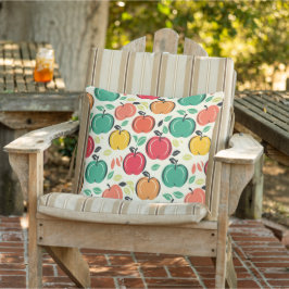 Cojín De Exterior MCM Retro Orchard Apple Pattern