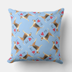 Cojín De Exterior Me encanta mi Foxhound americano