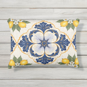 Cojín De Exterior Mediterranean Lemon Tile Italian Talavera