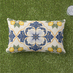 Cojín De Exterior Mediterranean Lemon Tile Italian Talavera