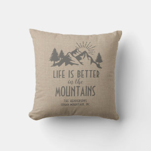 Cojín De Exterior Mejor cita rústica personalizada en montaña Tan ma