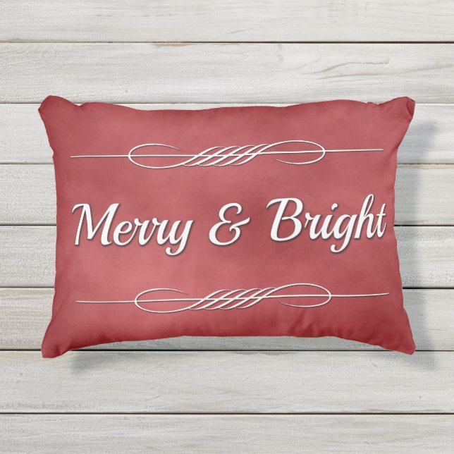 Cojín De Exterior Merry y Bright (Anverso)