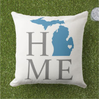 Michigan Hogar Texto Gris Estado Azul