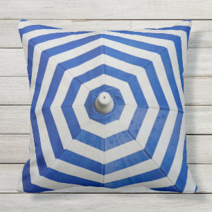 Cojín De Exterior Modelo de zigzag azul y blanco