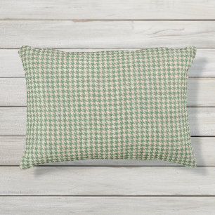 Cojín De Exterior Modelo verde de Houndstooth