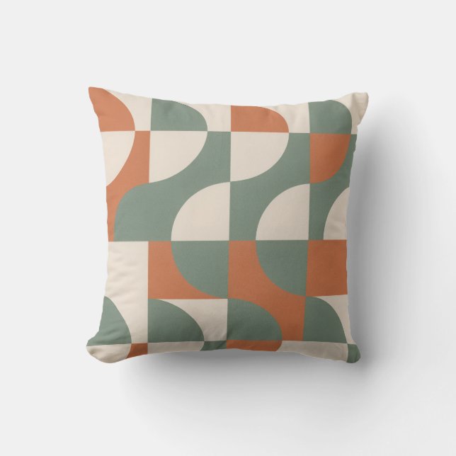 Cojín De Exterior Modern Retro Geometric Throw Pillow (Anverso)