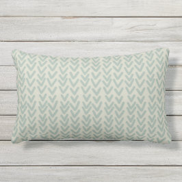 Cojín De Exterior Moderno Boho V Pattern Seafoam Green Beige