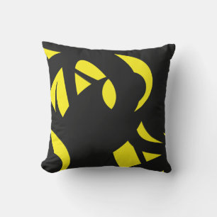 Cojín De Exterior Moderno contemporáneo amarillo / negro