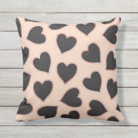 Moderno Cute Rosa Oro Corazón Negro Patrón Rubor