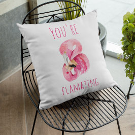 Cojín De Exterior Moderno, Es Flamante Belleza Flamingo Rosa