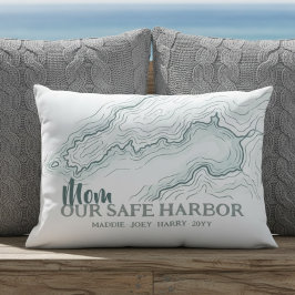 Cojín De Exterior Mom Safe Harbor Topographic Map Coastal Heritage