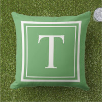 Monograma Clásico Verde Blanco Cuadrado