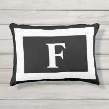 Monograma personalizado Black White trendy