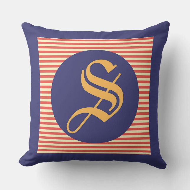 Cojín De Exterior Monograma S Reloj Familiar (Anverso)