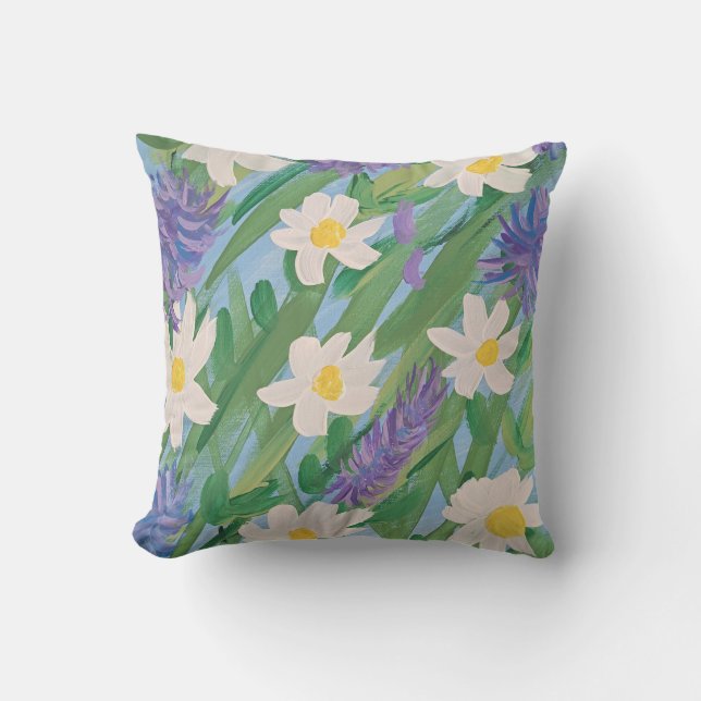Cojín De Exterior Morning Glory Outdoor Accent Pillow 16"x16" (Anverso)