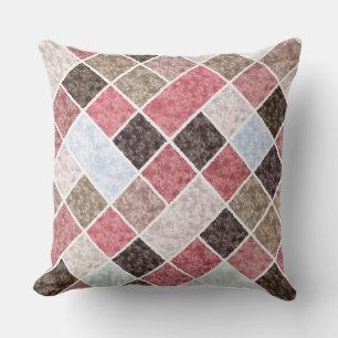 Cojín De Exterior mosaicos en tonos marrones y rosas