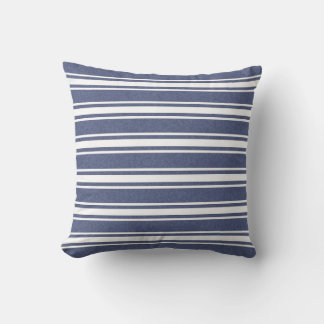 Cojín De Exterior Mottled Double Striped | Navy Blue