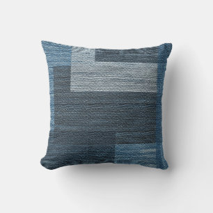 Cojín De Exterior MVB Diseño de Burlap de Faux Gris/Blue Weathered O