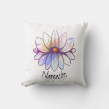 Namaste, splatter flor de loto pastel blanco