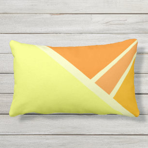 Cojín De Exterior Naranja amarillo brillante Retro de verano