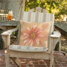 Cojín De Exterior Naranja Collarette Dahlia Floral
