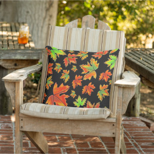 Cojín De Exterior Naranja verde rojo otoño hojas de arce