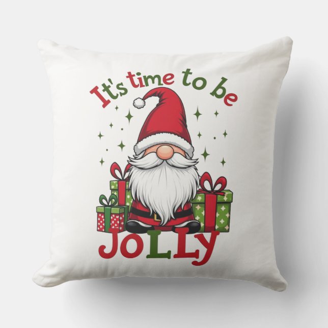 Cojín De Exterior Navidades Cute Jolly Santa Holiday (Anverso)