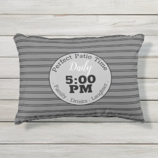 Cojín De Exterior Negro Y Gris